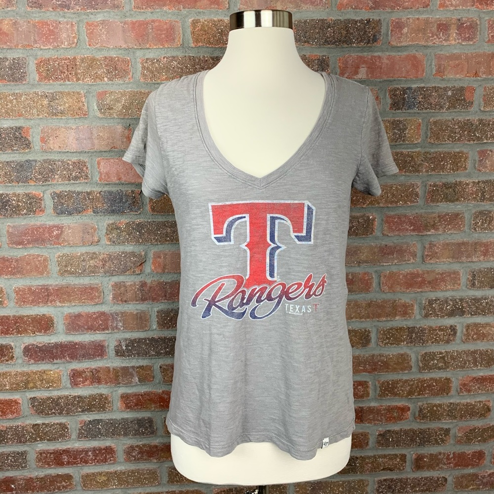 47 Brand Texas Rangers Baseball Graphic Tee, Sz L